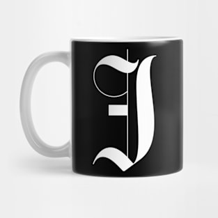 J Gothic letter Mug